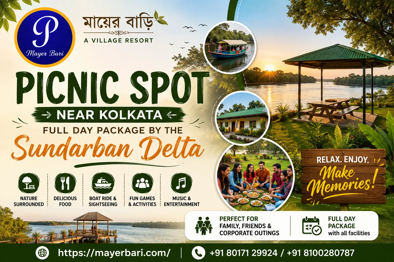 Picnic Spot Near Kolkata: Full Day Package by the Sundarban Delta